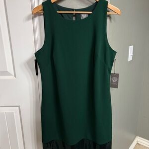 NWT Beautiful Vince Camuto Forest Green Mini Dress